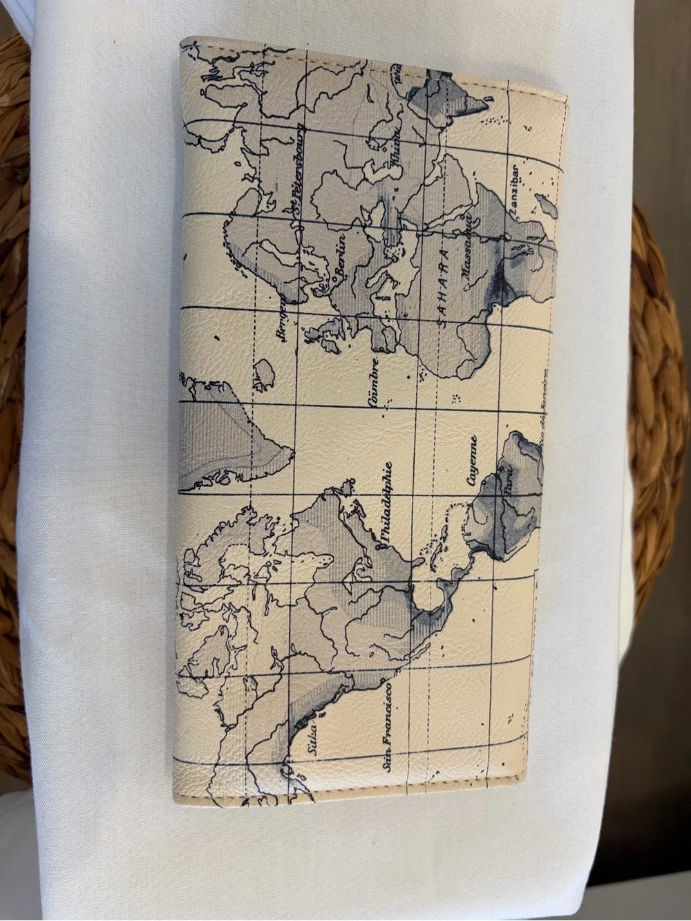 See the World Cream Travel Wallet - Unbranded